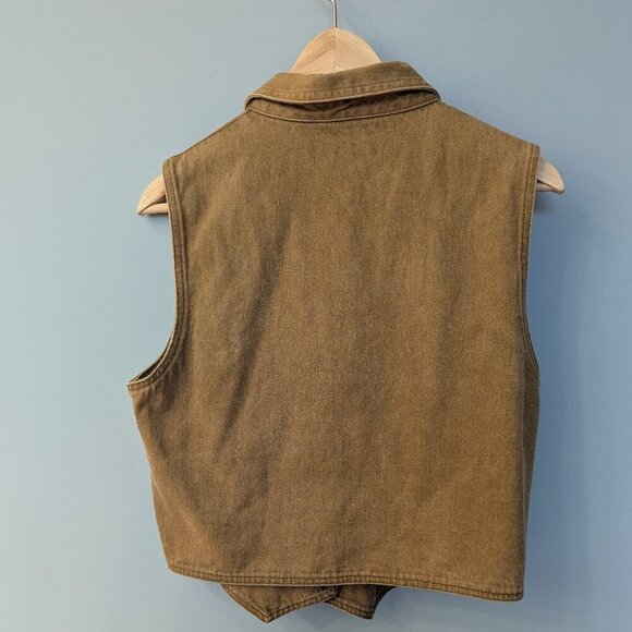 Double D Ranch Denim Vest | Western Vintage | Button Front - Picture 2 of 11